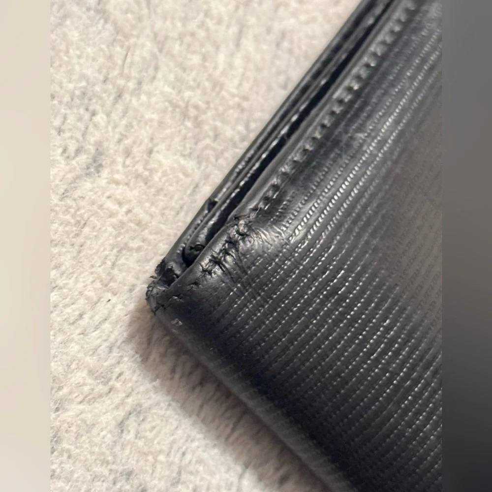 Dolce & Gabbana Black Textured Leather Card Holder